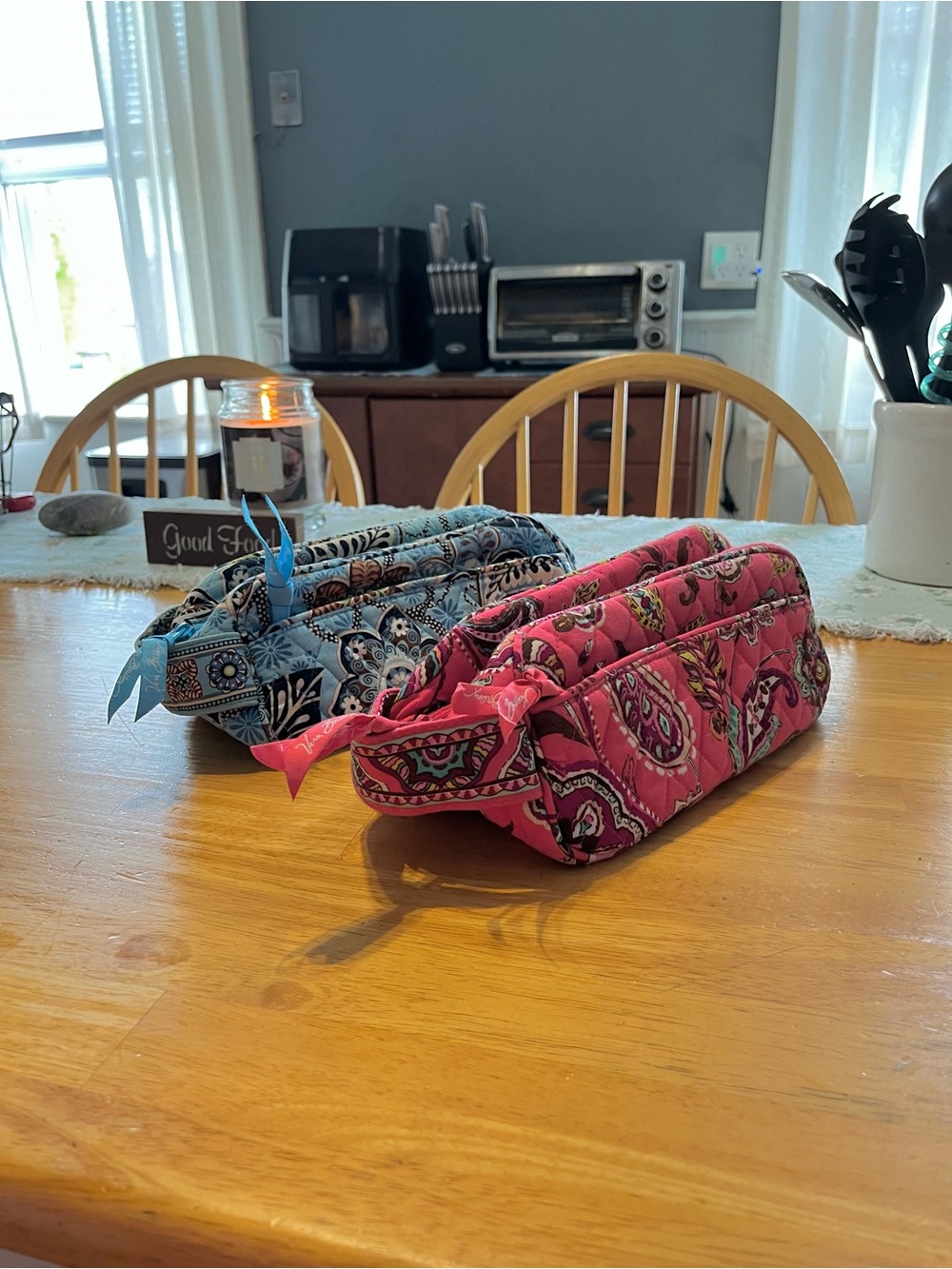 Discontinued Vera Bradley Quilted makeup travel bags